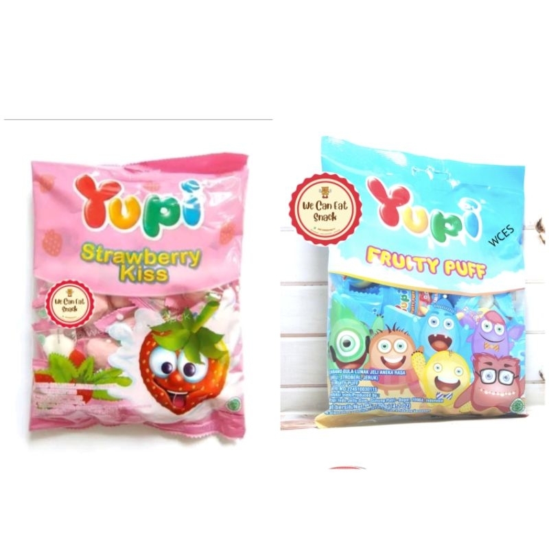 

Permen Jelly Yupi Strawberry Kiss/Fruity Puff 120gr