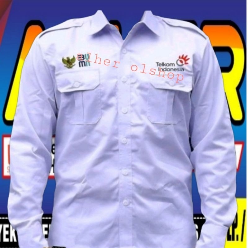 Kemeja Telkom Indonesia baju Telkom Indonesia seragam Telkom Indonesia Pdh Telkom Indonesia kemeja k