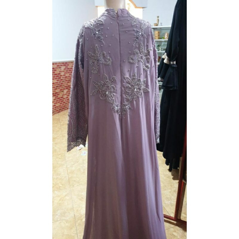 gamis brukat pesta abaya dubai slide ke tiga