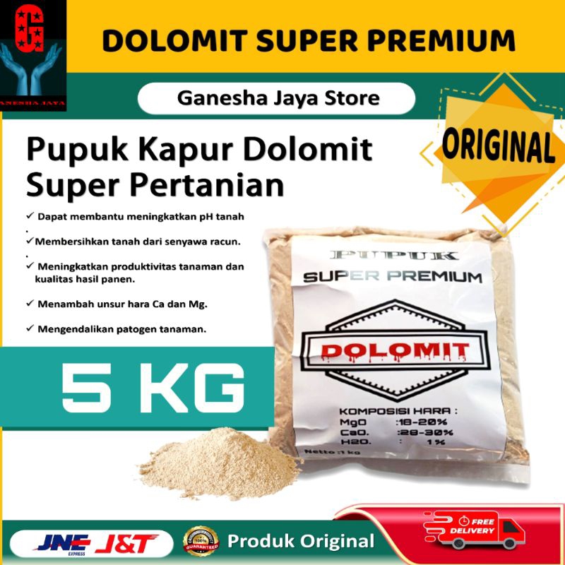 DOLOMIT PUPUK KAPUR PERTANIAN REPACK 5KG PUPUK PERTANIAN SUPER PREMIUM DOLOMIT PUPUK PERTANIAN SUPER