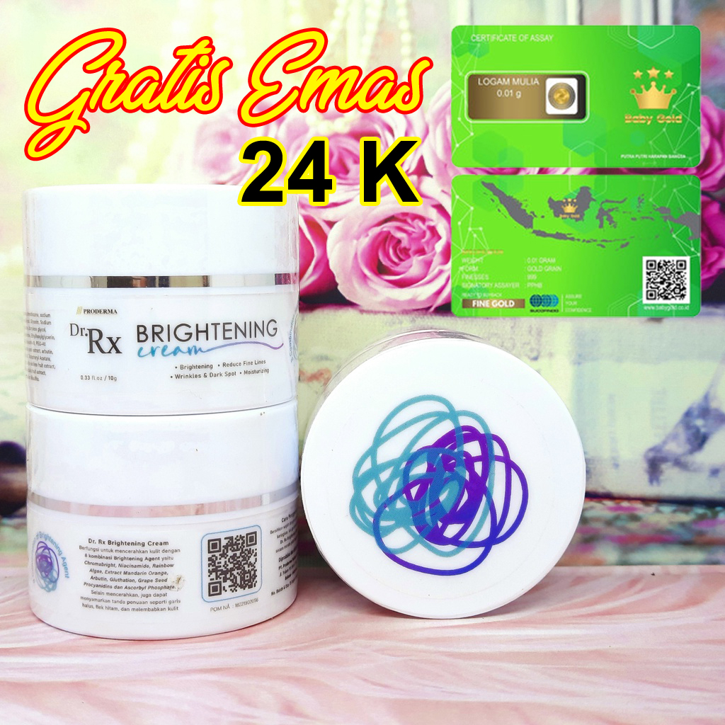 DR RX Brightening Cream 10 gram 1 pcs Fungsi Day & Night Cream 8 Combination Super Brightening Agent