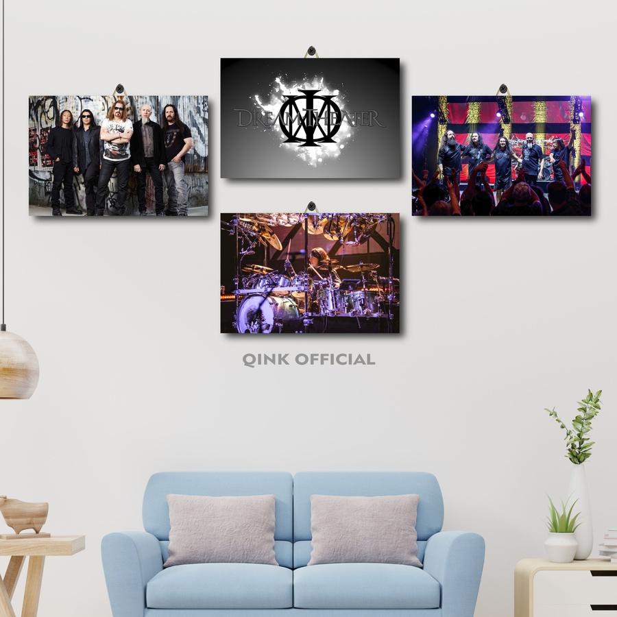 PAJANGAN DINDING BAND DREAM THEATER 20X30 / PAJANGAN KAMAR COWO BAND DREAM THEATER WALLPAPER / BINGK
