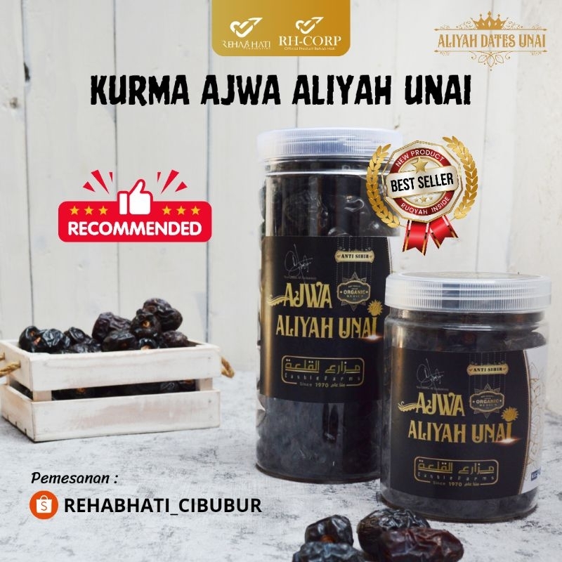 

PREMIUM AJWA Kurma Ajwa Aliyah UNAI Anti Sihir 500 gr #kurmaajwamurah
