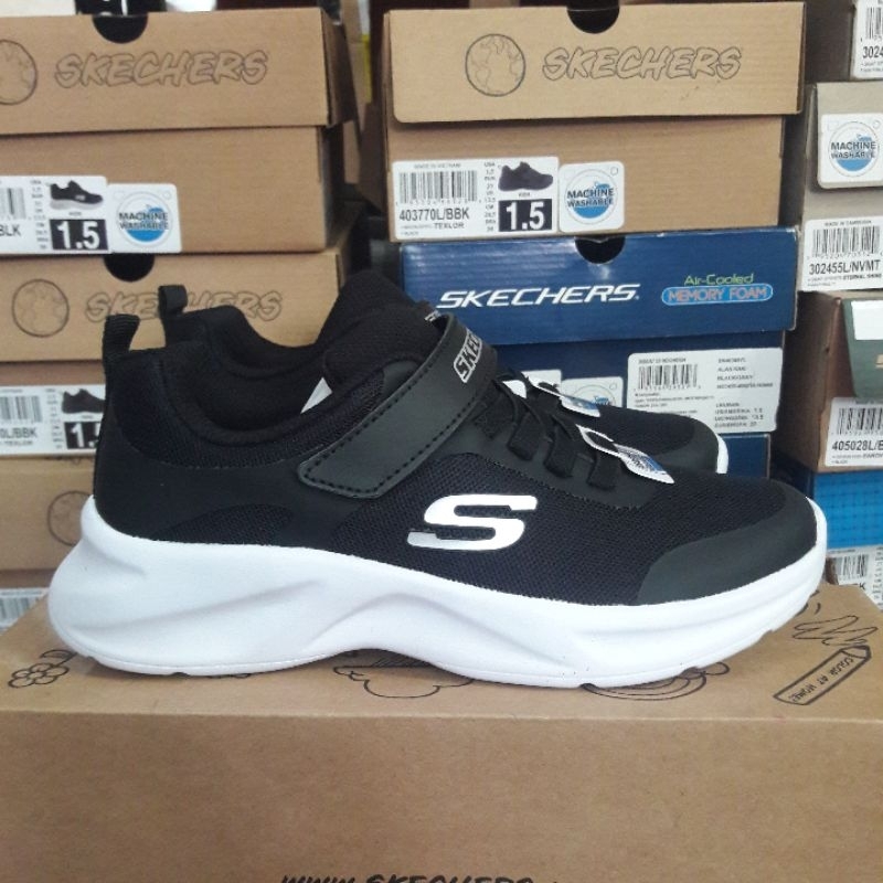 Sepatu Skechers Hitam Anak Perempuan Original