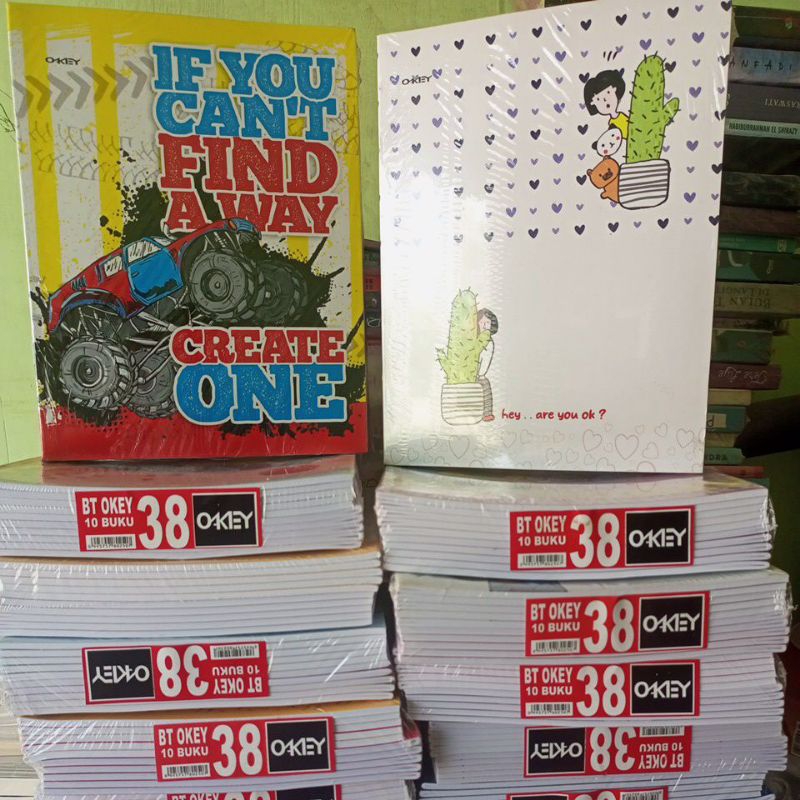 

Buku Tulis Okey Kiky 38 lembar isi 1 pack (10 buku)