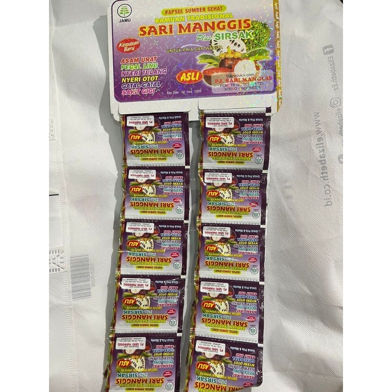 

SARI MANGGIS ORIGINAL KAPSUL (ASAM URAT)