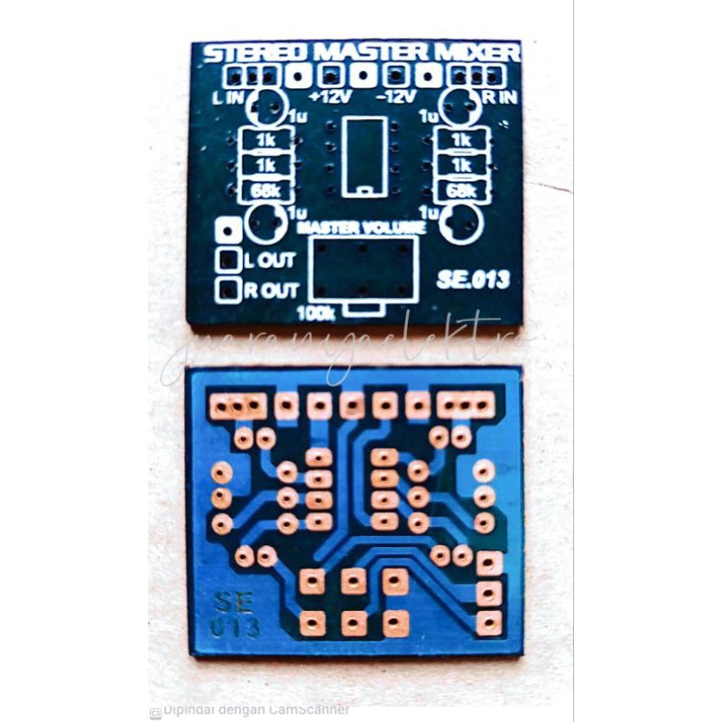 PCB MASTER MIXER 1 POT STEREO (086)  3,5×4 CM
