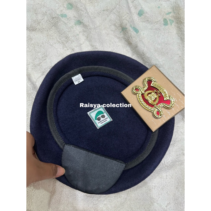 baret kacamata brimob / baret brimob /  bare kacamata biru dongker