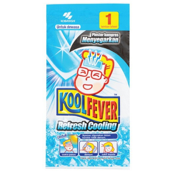 Plester Kompres Kool Fever Plester Demam Ekonomis Bayi Anak Dewasa Penurun Panas KoolFever