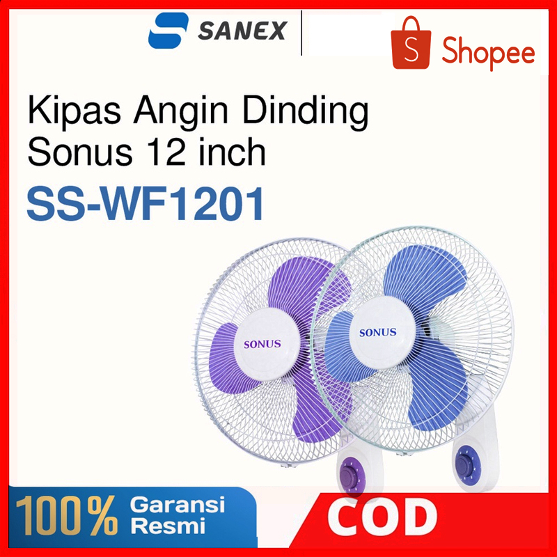 KIPAS ANGIN DINDING SONUS WF1280 / 12 INCH / KIPAS DINDING / KIPAS ANGIN MURAH / KIPAS ANGIN TEMPEL 