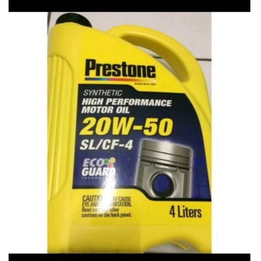 Oli Mesin Mobil Diesel Prestone 20w-50 4Liter Synthetic Ori 100%