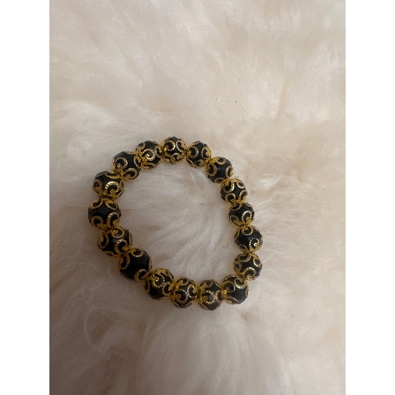 Gelang batu kristal hitam