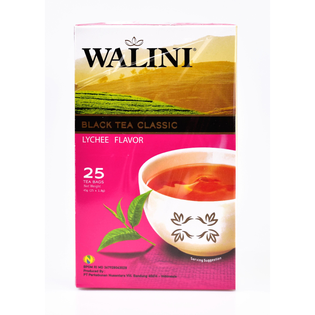 

Teh Hitam Celup Rasa Leci WALINI Black Tea Lychee Flavor isi 25 bags