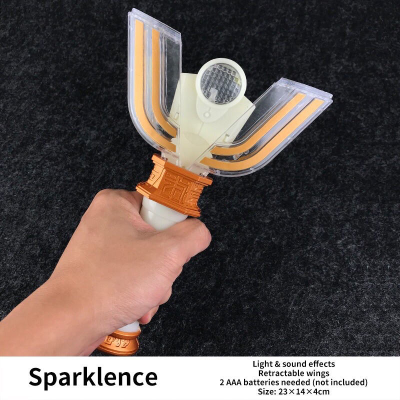 DX Mainan Tiga Sparklance Alat berubah Ultraman tiga dengan Lampu & Suara Untuk anak-anak