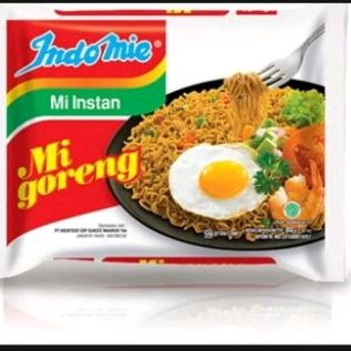 

Indomie instan rasa ayam bawang, soto, mie goreng