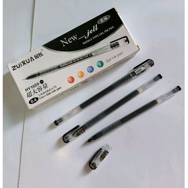 

(12pcs) Pulpen Gel Zuixua Hitam / Pulpen Bolpoin Jell Zuixua 1 Pack