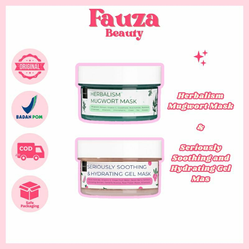 (COD) Scarlett Masker | Herbalism Mugwort Mask | Seriously Soothing & Hydrating Gel Mask | Masker Sc