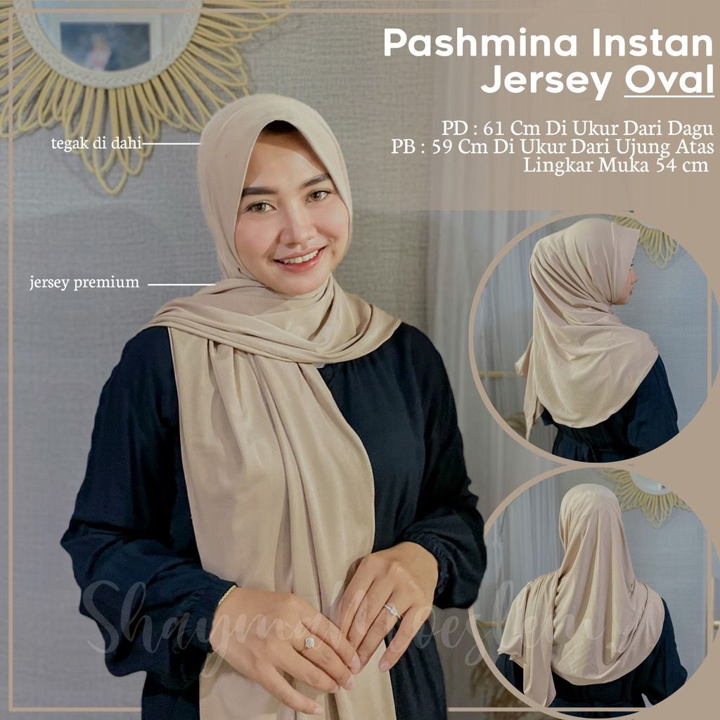 Pashmina oval pet jersey || hijab pashmina oval instan jersey || pashmina pet oval