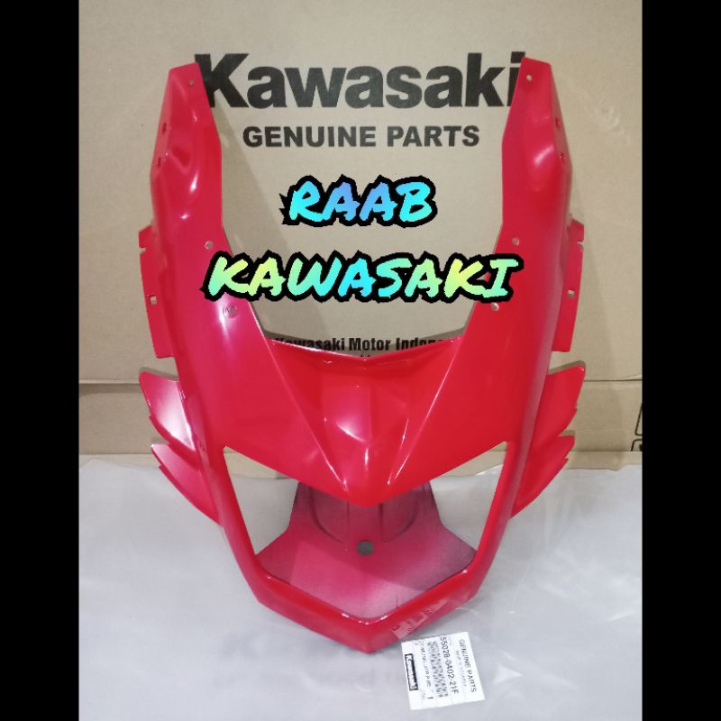 cover batok lampu depan merah ninja 150 rr new original kawasaki