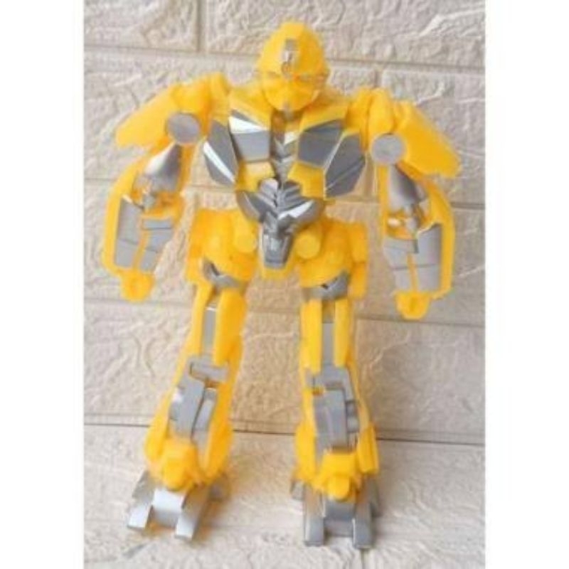 (KANTONG) MAINAN ROBOT BUBBLE BEE OPTIMUS PRIME BATRAI SUARA LED