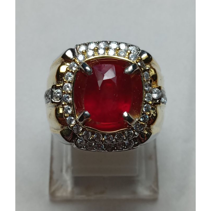 NATURAL RUBY MOZAMBIK RING PERAK INCLUDE MEMO