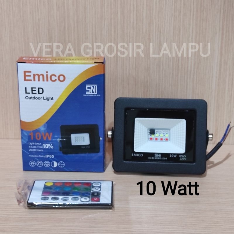 Lampu sorot led RGB 10W Ac 220V / Lampu sorot led 10W RGB Ac 220V