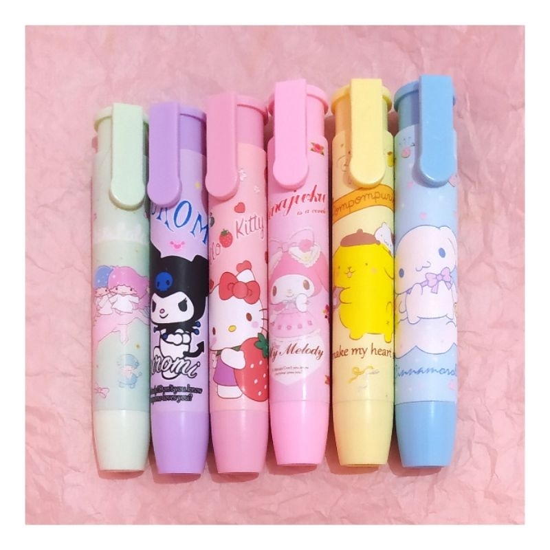 

Penghapus Cetek Gambar Sanrio Little Twin Star, Kuromi, Hello Kitty HK, My Melody, Pompompurin, Cinnamoroll, Stationary Aesthetic