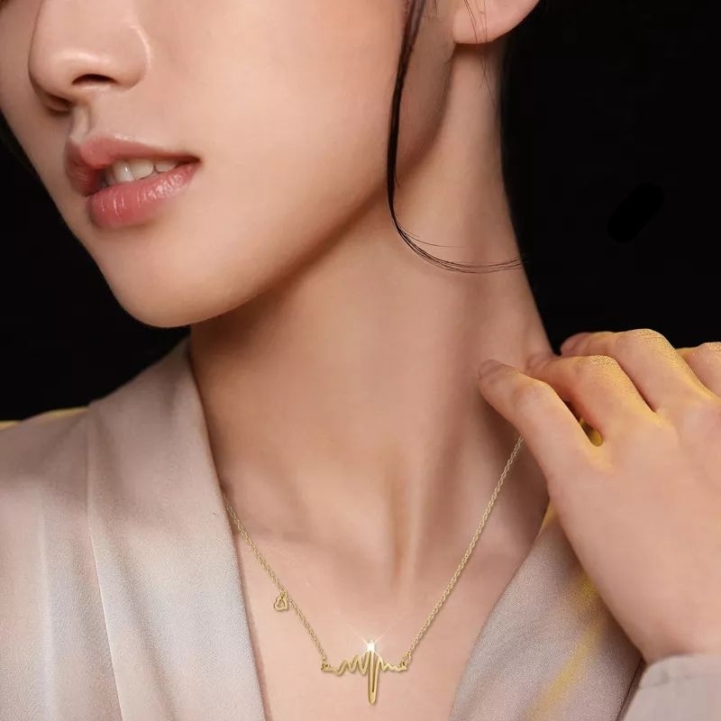 Kalung titanium WANITA gold aksesoris wanita KALUNG pendek