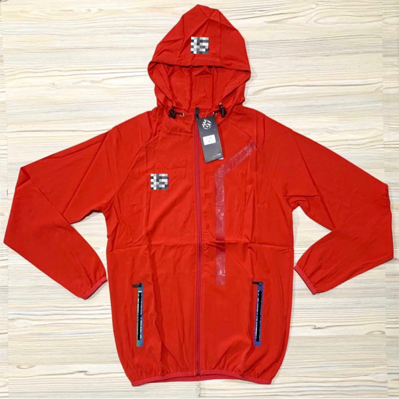 JAKET MICRO IMPORT PRIA LENGAN PANJANG TOPI KUPLUK RUNNING OLAHRAGA OLIVE BIRU ELECTRIC MERAH HITAM