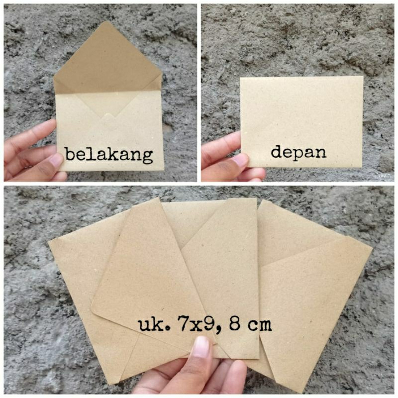 

Amplop mini coklat polos 7x10cm