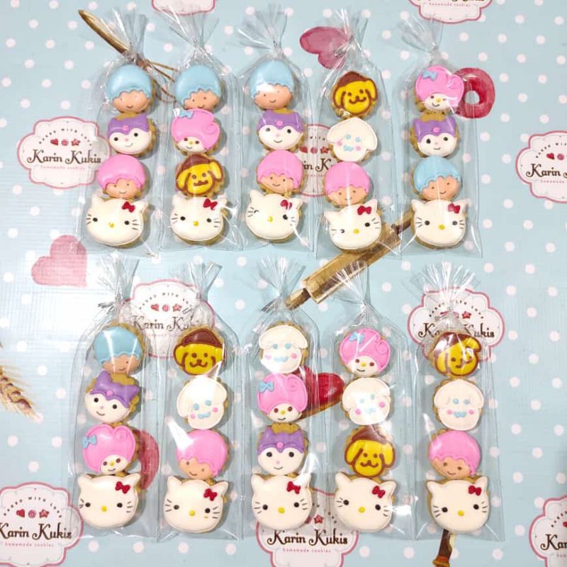 

Kukis hias, kukis karakter isi 4 tema Kitty & Friends (minimal 10 pack)