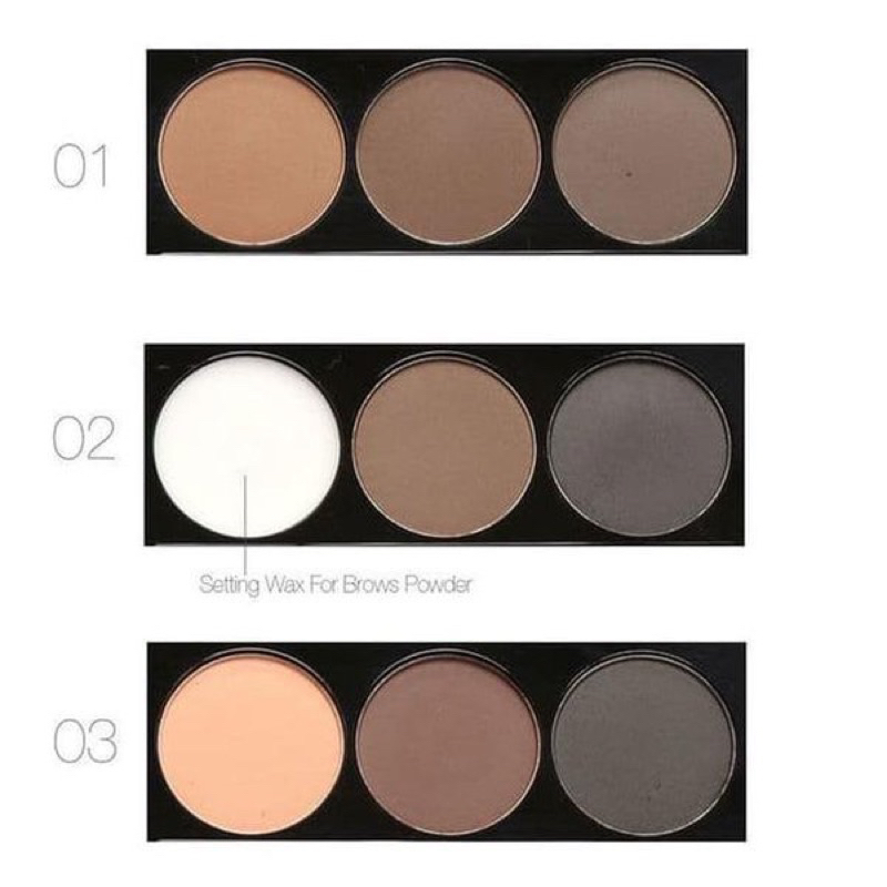 (READY & ORI) Focallure Eyebrow Eye brow Powder 3 Color Pallete FA04 FA 04 waterproof terbaru viral