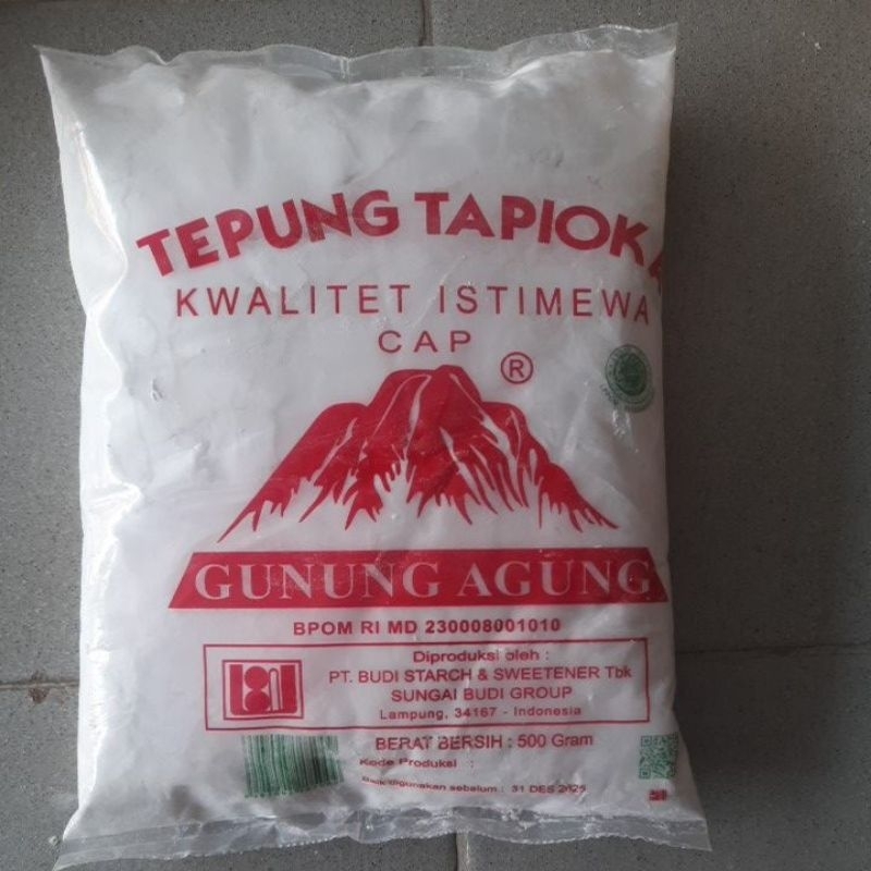 

TEPUNG TAPIOKA TEPUNG SAGU CAP GUNUNG AGUNG 500g