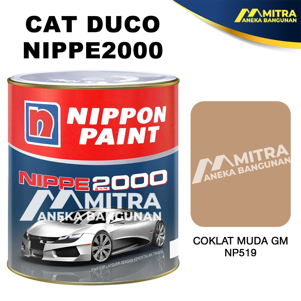 Promo Cat Duco Nippe 2000 1 Liter Coklat Muda Np 519 / Cat Mobil Cat Kayu Cat Besi Nippon Paint /