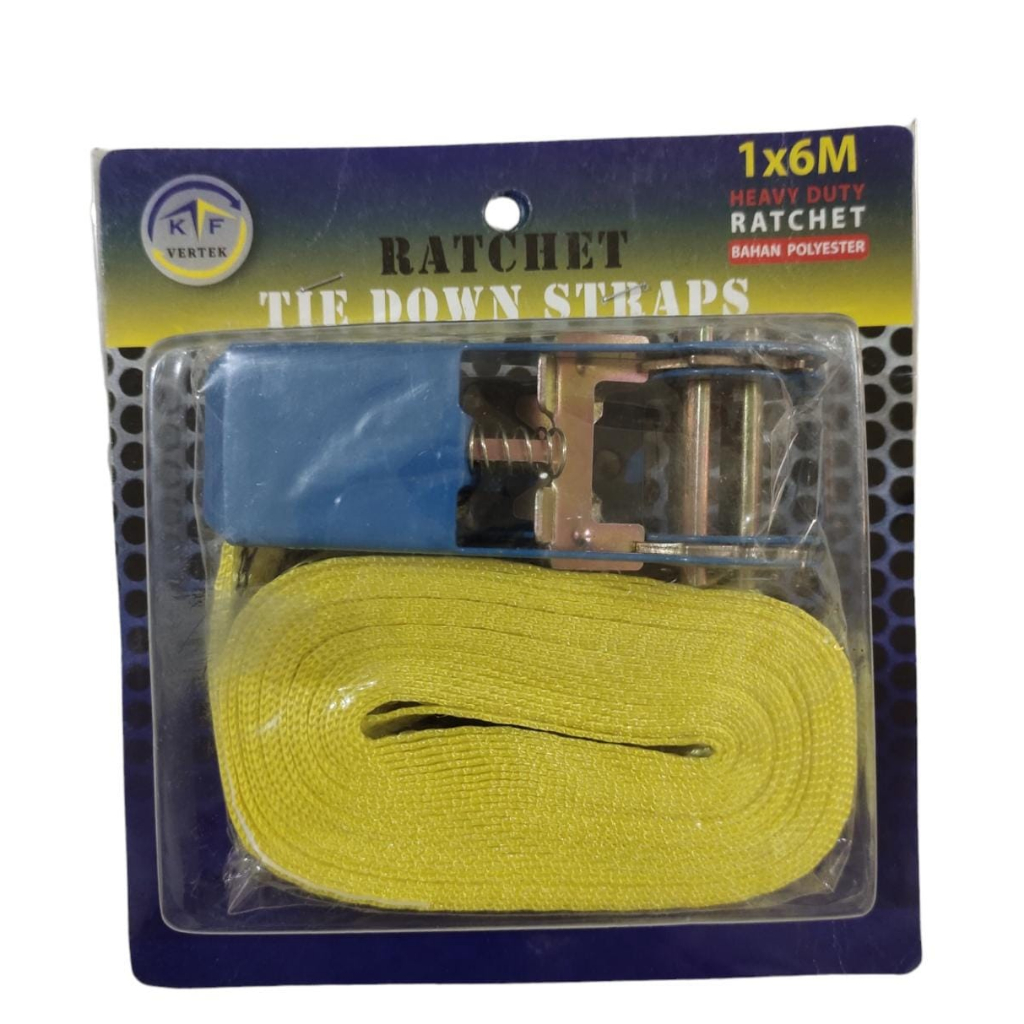 Ratchet Tie Down 1" 6M / Rachet Tie Down Tali Pengikat Barang Dimotor