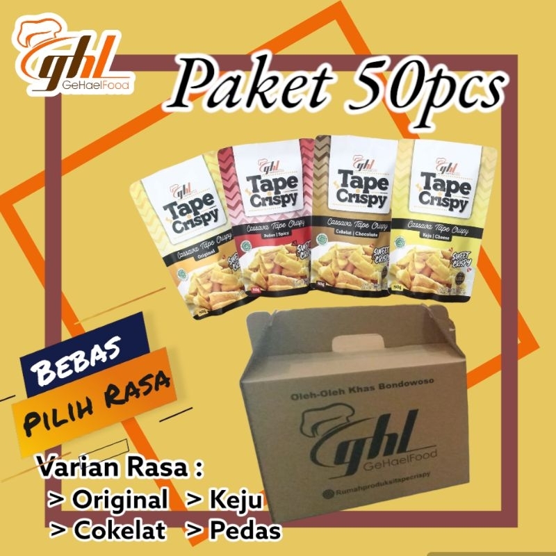 

Paket 50pcs Tape Crispy Gehaelfood khas Bondowoso