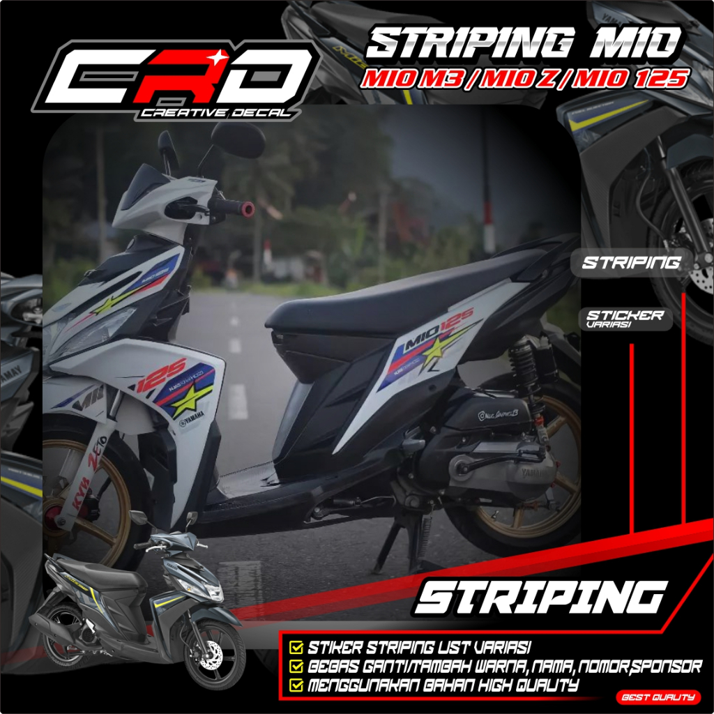 Striping Mio M3 variasi putih