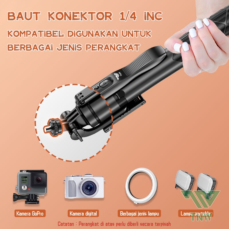 Tripod Handphone 1530MM dengan 1/4 Adaptor Besi Plus Mini ball head Free Holder Hp Free Tomsis Remote Bluetooth