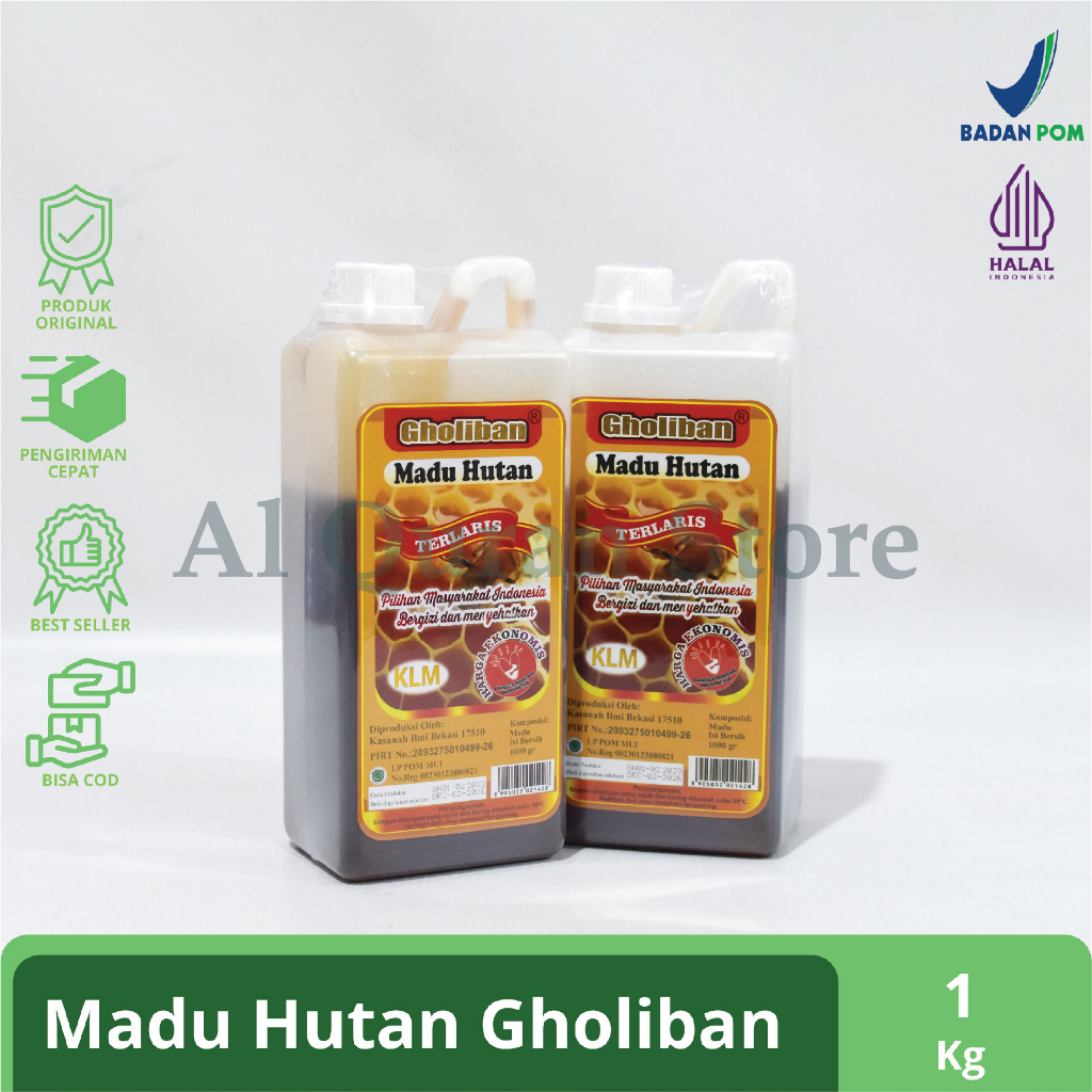 

Goliban Isi 1kg Madu Murni Asli 100% Honey Hutan Gholiban Kalimantan Minuman Kesehatan