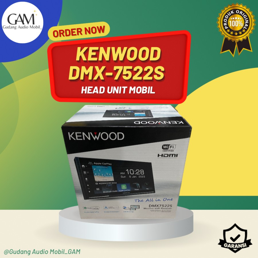 HEAD UNIT DOUBLE DIN KENWOOD DMX 7522 S / DOUBLE DIN KENWOOD DMX7522S