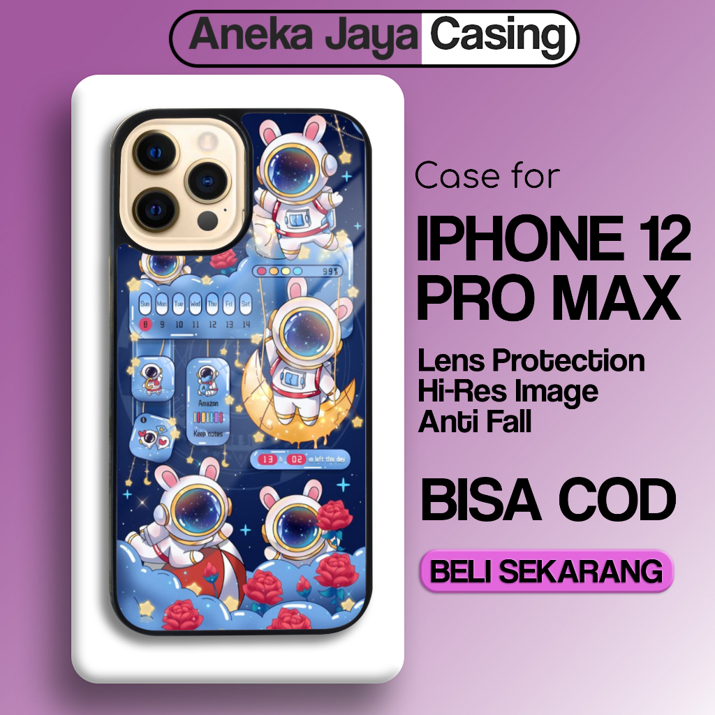 Case Iphone 12 Pro Max Casing Astronot Terbaru Case Iphone Hardcase Softcase Premium Glosy
