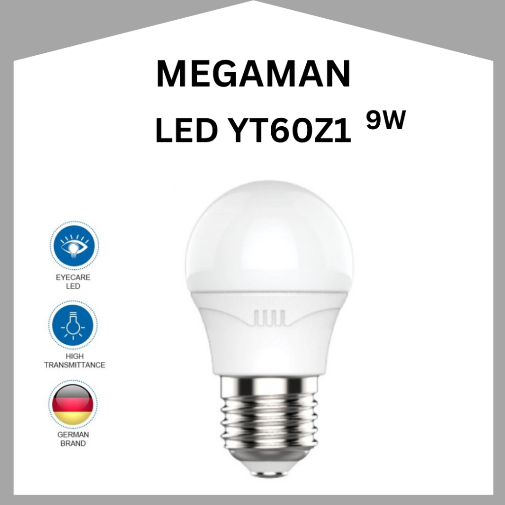 Megaman Lampu Bohlam LED YTA60Z1 9W / 3000k / 6500K