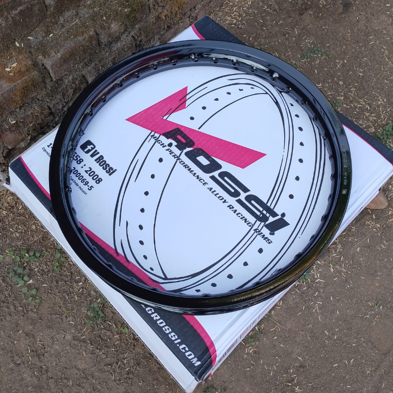 VELG PELEK ROSSI VROSSI HITAM KILAP BLACK GLOSSY RING 17 140 160 185