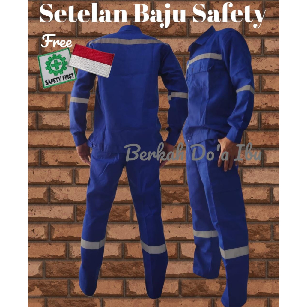 SETELAN WEARPACK SAFETY/SETELAN KATELPAK BAJU DAN CELANA PANJANG/SERAGAM KERJA
