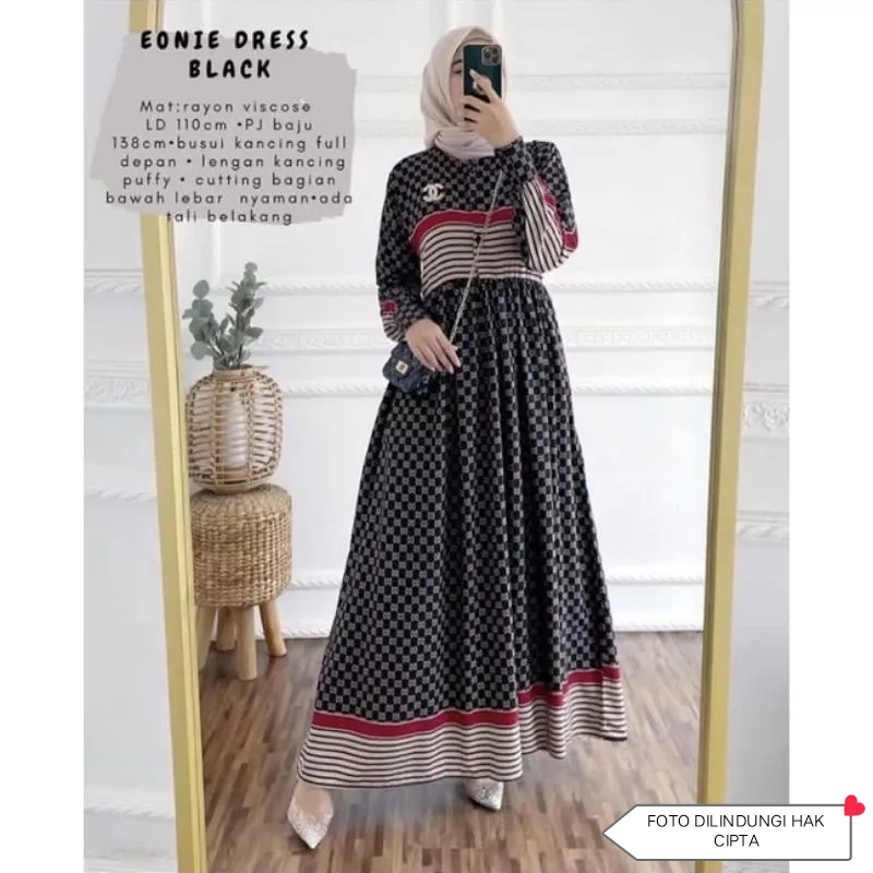 TERMURAH GAMIS EONI GANESHA DRESS // MOTIF GUCCI RAYON TERBARU