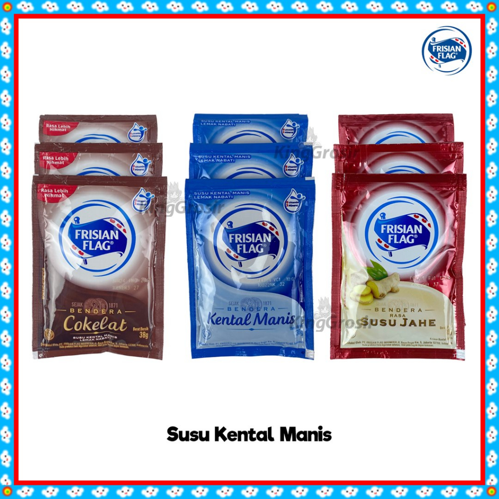 

Frisian Flag Bendera Susu Kental Manis Renceng 6x38gr Susu Bendera Sachet