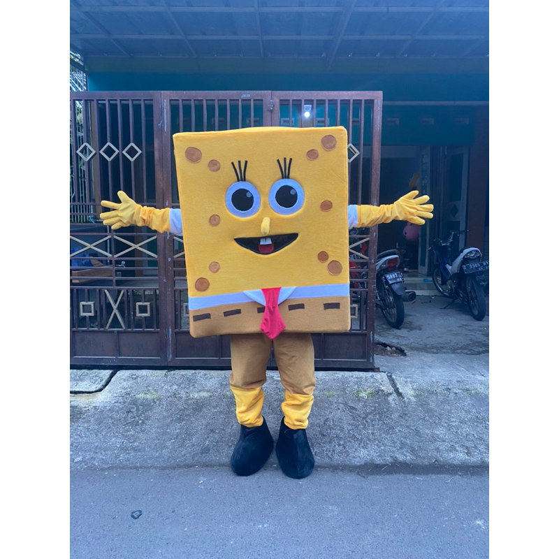 KOSTUM BADUT TERMURAH KARAKTER SPONGEBOB & PIKACHU