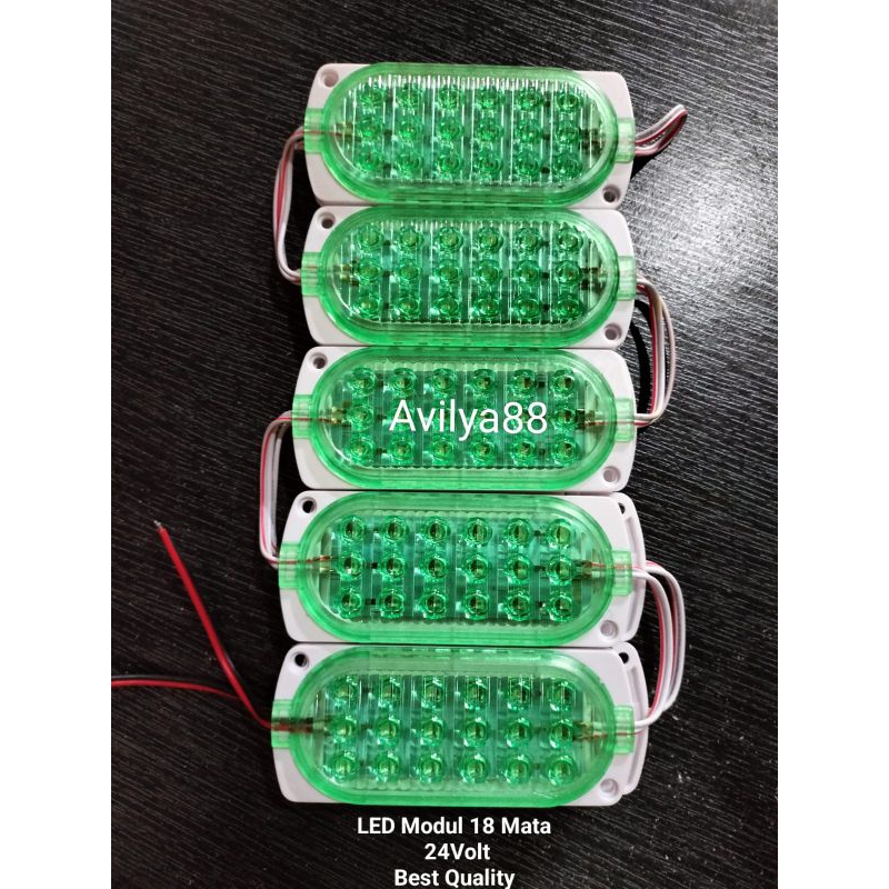 Lampu LED 18 Mata/LED Modul/Lampu Bak Truk/Lampu Samping Truk 24 Volt, Watt= 3,6  NEW PRODUCT