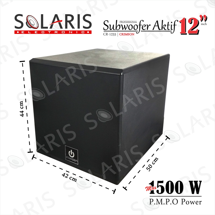 SUBWOOFER AKTIF 12 Inch SUBWOOFER KARAOKE HOME THEATER Crimson CR-1255