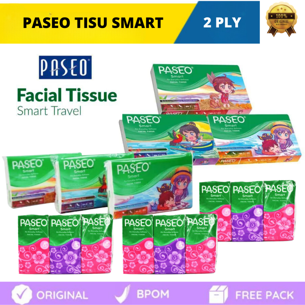 QUEENCOSMETICS - Tisu Paseo Kecil | Tissue Murah Paseo Smart Tisu Anak | Tisu Pocket saku Paseo Smar